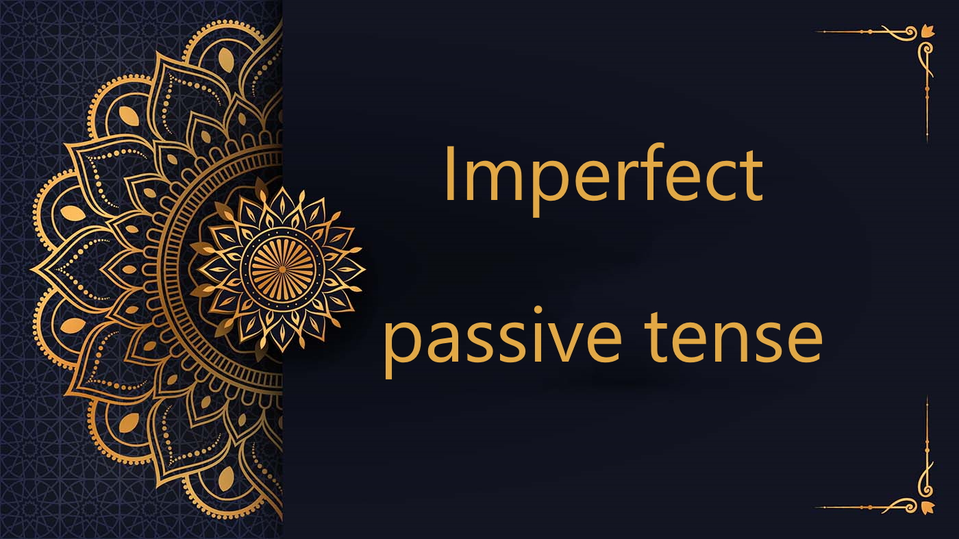 Imperfect passive tense - Arabic free courses